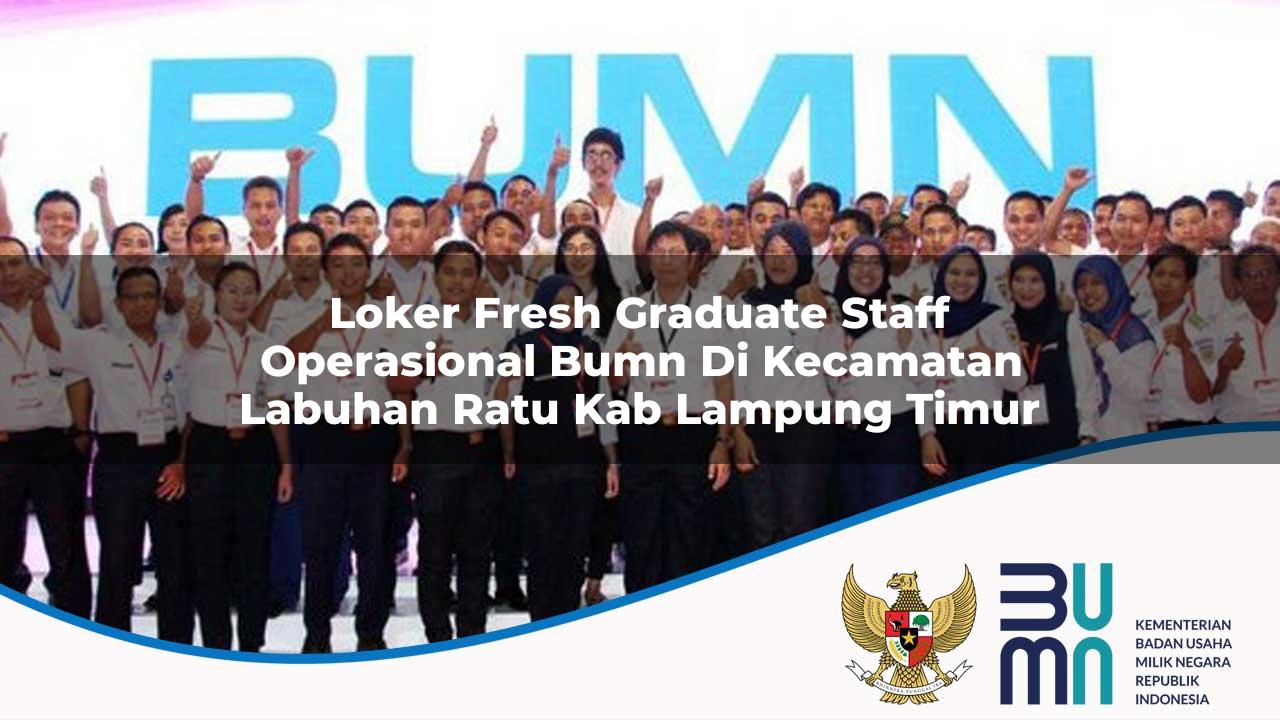 Loker Fresh Graduate Staff Operasional BUMN di Kecamatan Labuhan Ratu, Kab. Lampung Timur