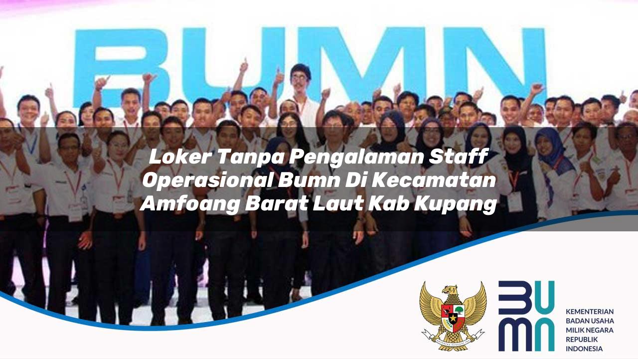 Loker Tanpa Pengalaman Staff Operasional BUMN di Kecamatan Amfoang Barat Laut, Kab. Kupang