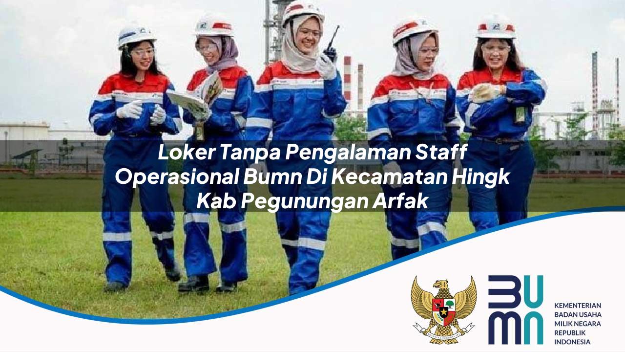 Loker Tanpa Pengalaman Staff Operasional BUMN di Kecamatan Hingk, Kab. Pegunungan Arfak