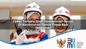 Loker Terbaru Staff Operasional BUMN di Kecamatan Tomia Timur, Kab. Wakatobi