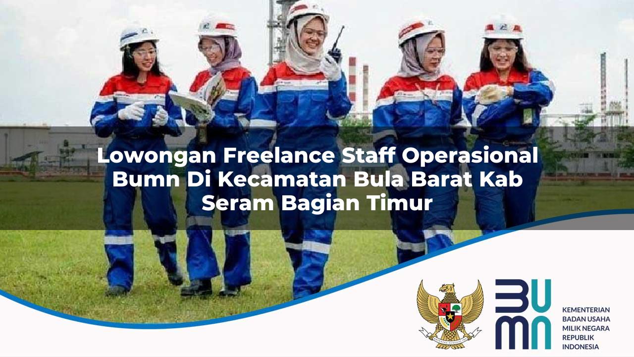 Lowongan Freelance Staff Operasional BUMN di Kecamatan Bula Barat, Kab. Seram Bagian Timur