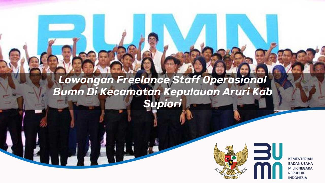 Lowongan Freelance Staff Operasional BUMN di Kecamatan Kepulauan Aruri, Kab. Supiori