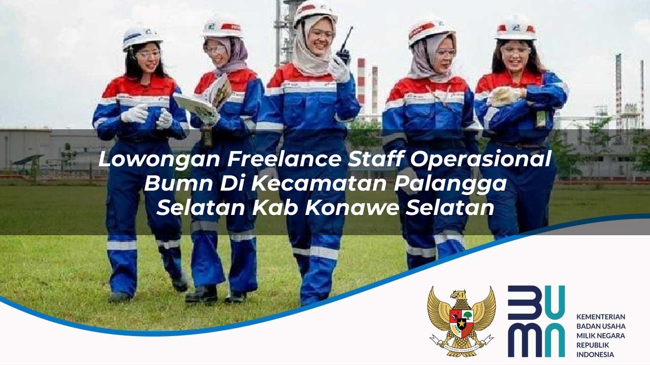 Lowongan Freelance Staff Operasional BUMN di Kecamatan Palangga Selatan, Kab. Konawe Selatan