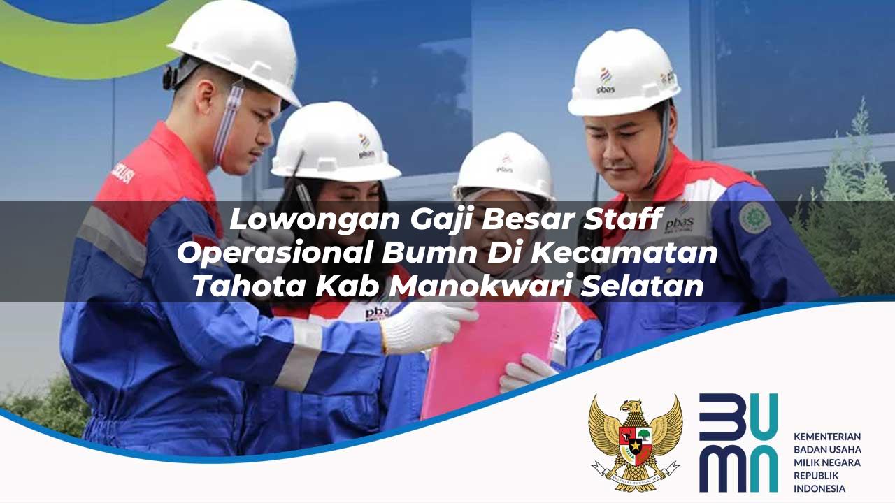 lowongan gaji besar staff operasional bumn di kecamatan tahota kab manokwari selatan 1753514428