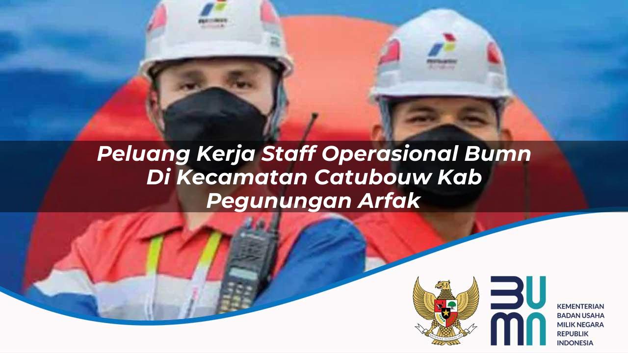 Peluang Kerja Staff Operasional BUMN di Kecamatan Catubouw, Kab. Pegunungan Arfak