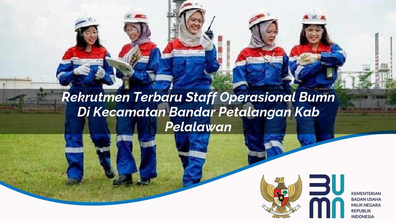 Rekrutmen Terbaru Staff Operasional BUMN di Kecamatan Bandar Petalangan, Kab. Pelalawan
