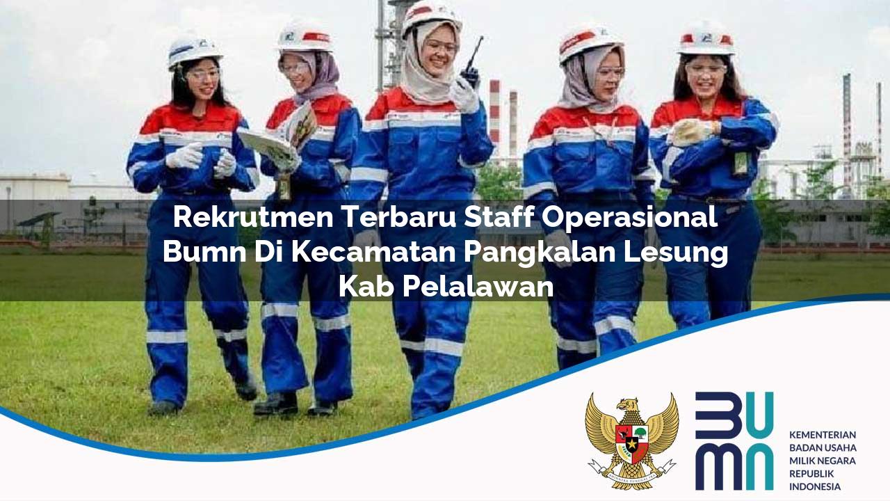 Rekrutmen Terbaru Staff Operasional BUMN di Kecamatan Pangkalan Lesung, Kab. Pelalawan