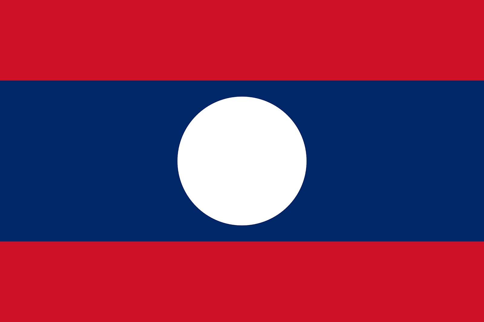 Bendera Laos 3 Warna