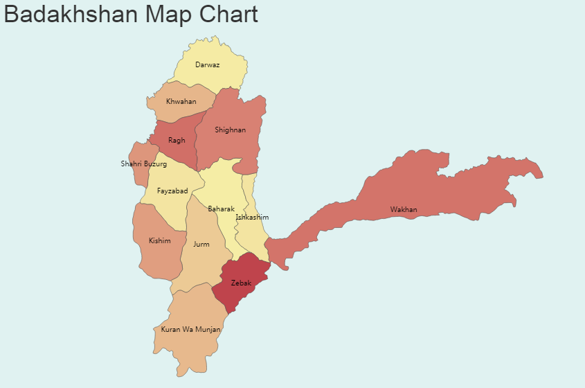 Badakhshan Map Chart
