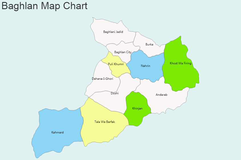 Baghlan Map Chart and Blank Map