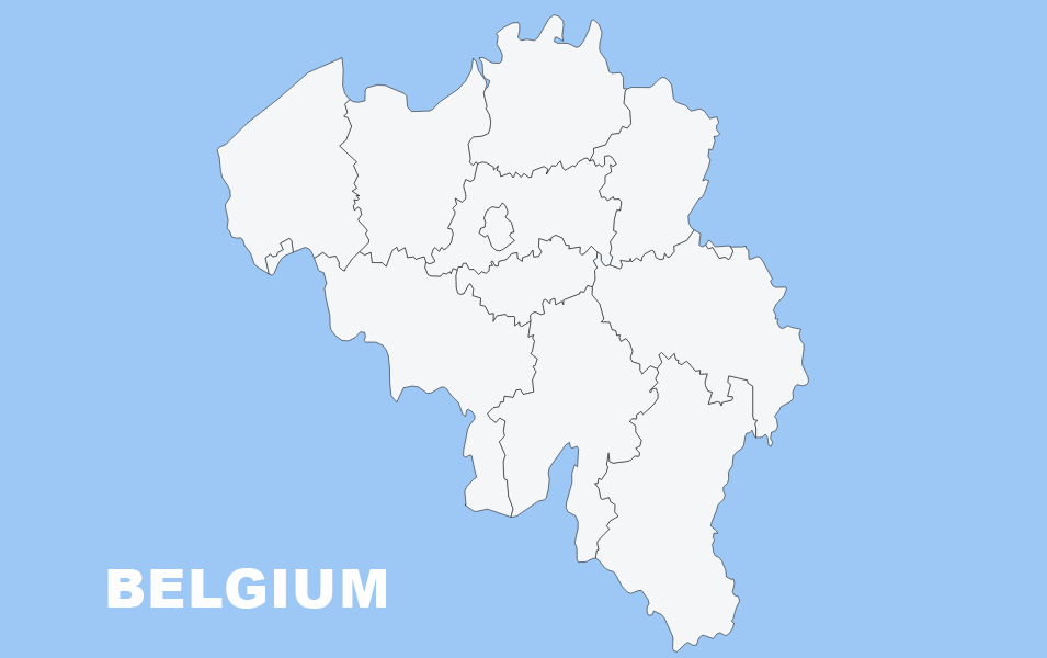 Belgium Blank Map Chart