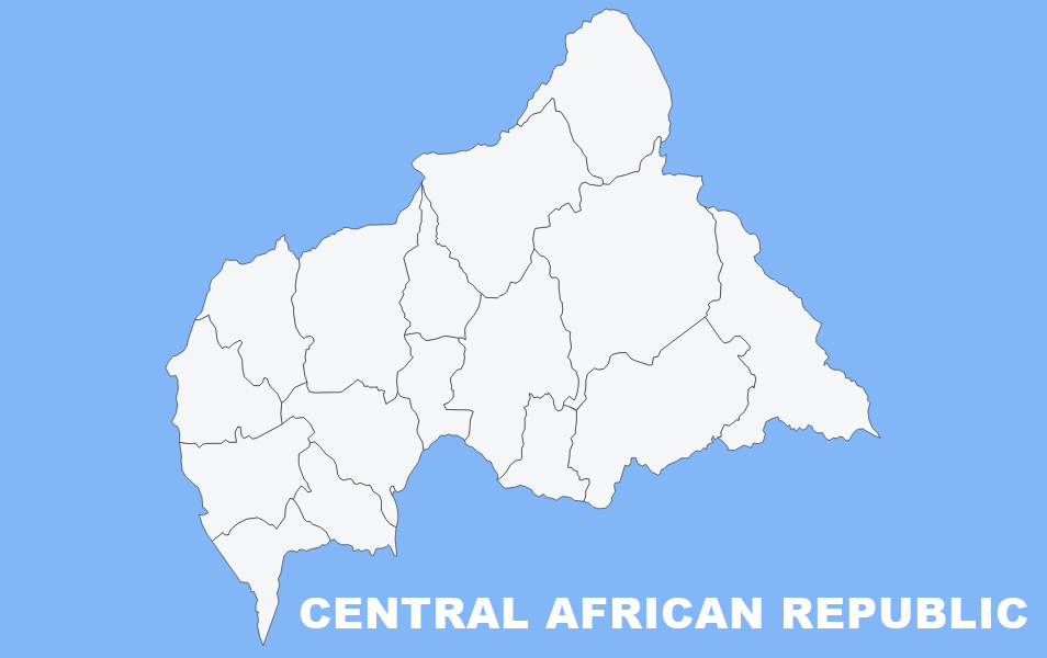 Central African Republic Blank Map Chart