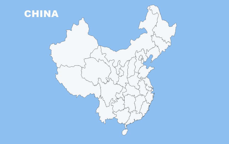 China Blank Map Chart
