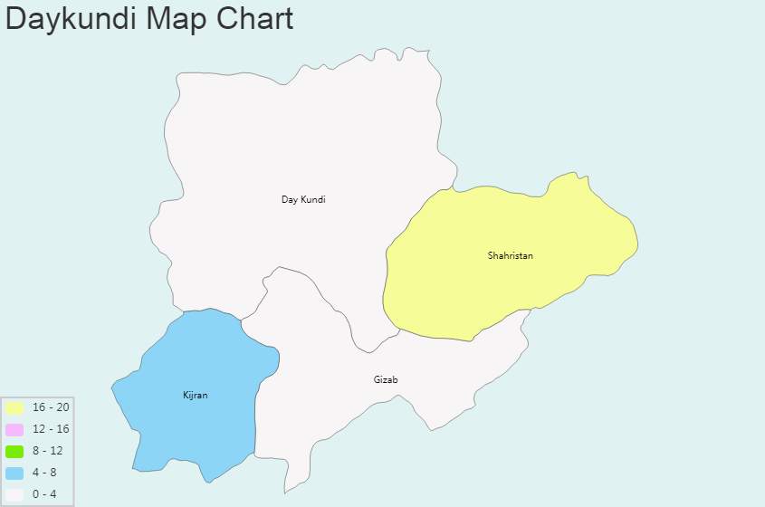 Daykundi Map Chart and Blank Image