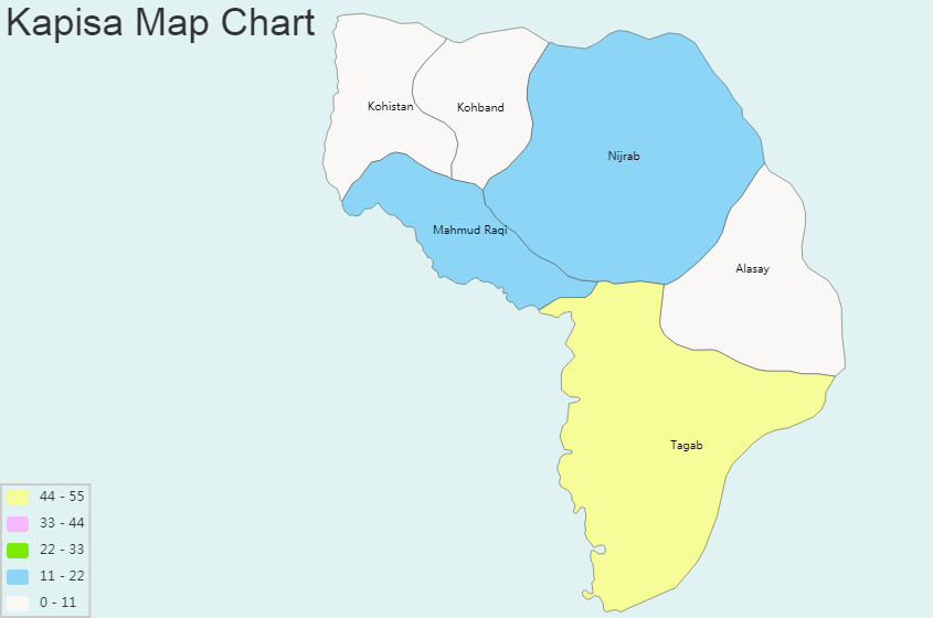 Kapisa Map Chart and Blank Image