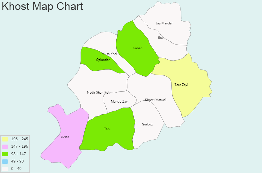Khost Map Chart and Blank Image