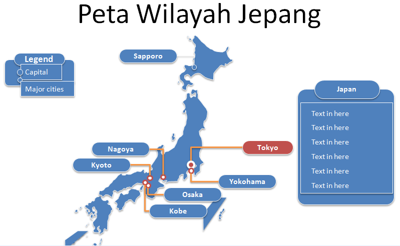 Template PPT Peta Jepang