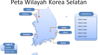 Slide 1 Template PPT Peta Korea Selatan
