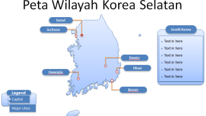 Slide 1 Template PPT Peta Korea Selatan