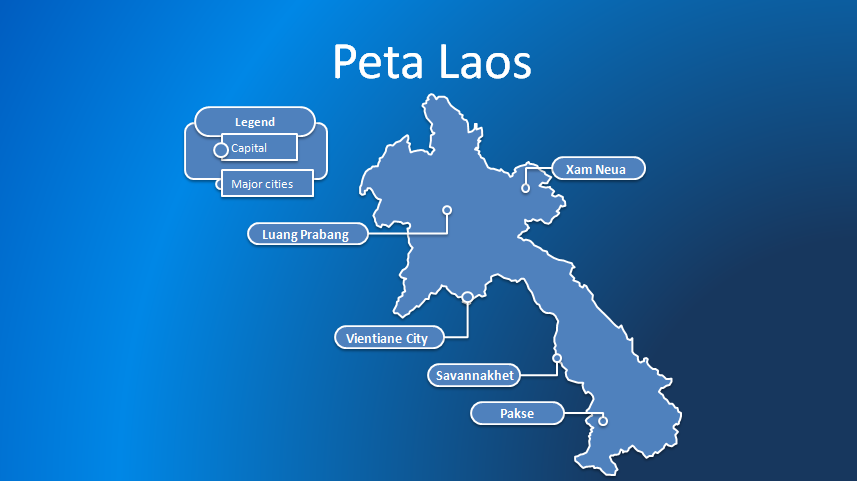 Template PPT Peta Laos Gratis