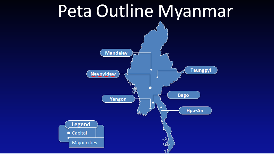 Template PPT Peta Myanmar Gratis