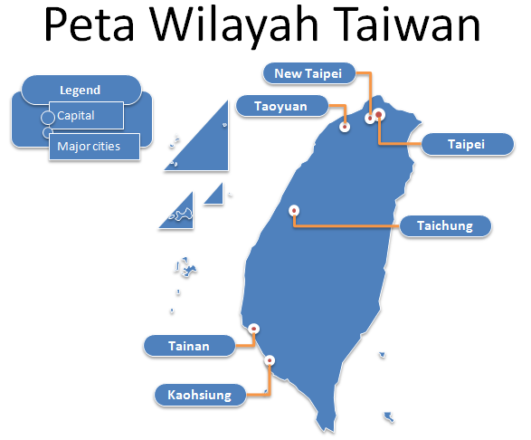 Template PPT Peta Taiwan