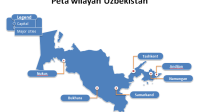 Slide 1 Template PPT Peta Uzbekistan