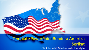 Slide 1 Template PowerPoint Bendera Amerika Serikat