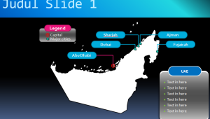 Slide 1 Template Powerpoint Peta Uni Emirat Arab