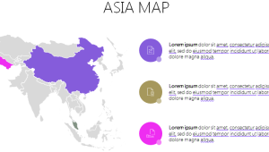 Template PowerPoint Peta Asia