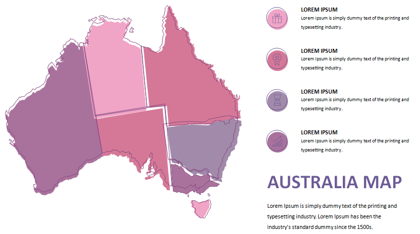Template PowerPoint Peta Australia