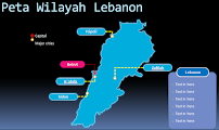 Template PPT Peta Lebanon