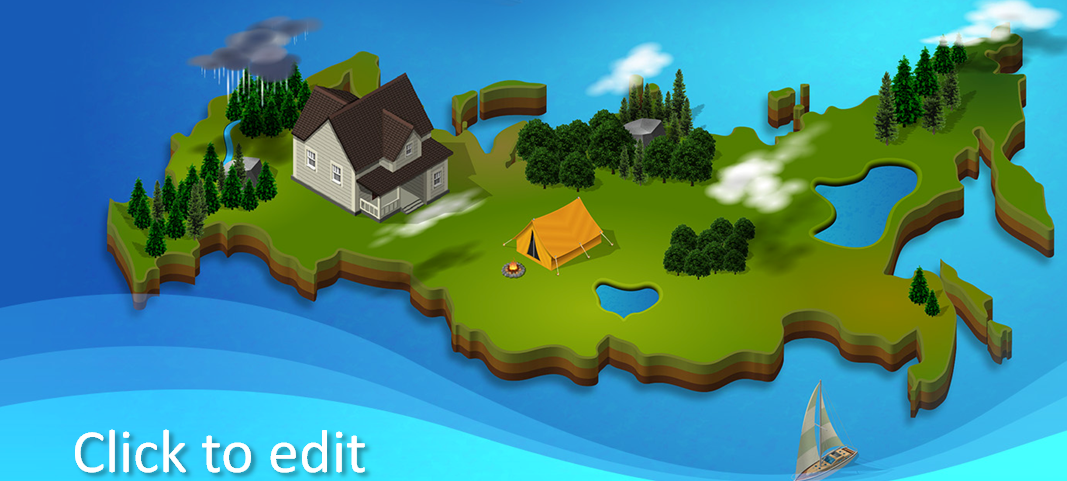 Template PowerPoint Peta 3D Gratis