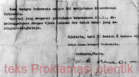 teks proklamasi otentik