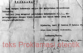 teks proklamasi otentik